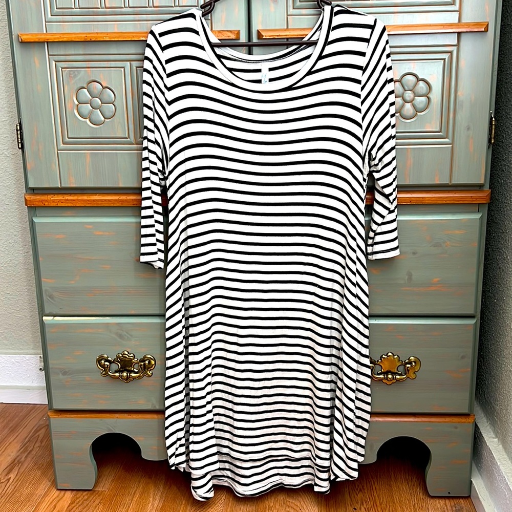 Black and White Stripped Dress